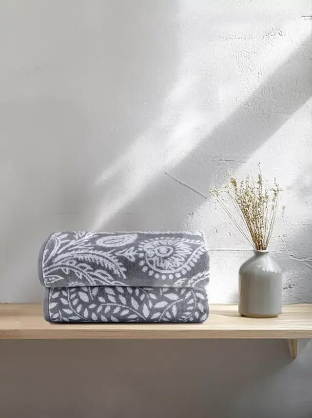 Πετσέτες Σετ 2 Τεμ 50x90 480gsm Nima Soul Gray 100% βαμβακερό