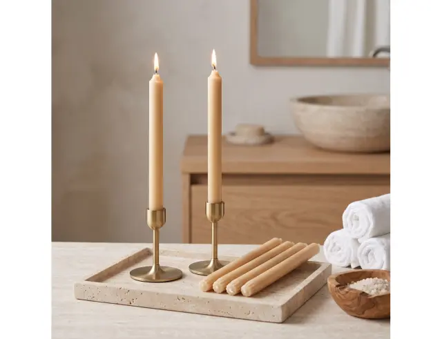 Σετ Διακοσμητικά Κεριά Κορμός Mica Decorations με διάρκεια καύσης 9 ώρες και διαστάσεις 2.2x2.2x24cm - 6 τεμάχια 1152655