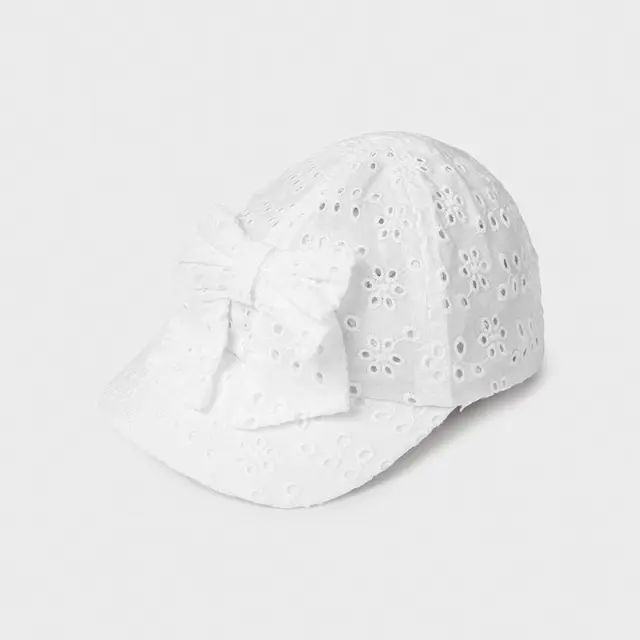 Baby 6 μηνών έως 4 ετών Καπέλο διάτρητο λευκό - 50cm