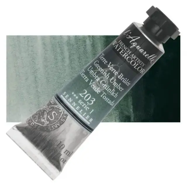 Χρώμα Ακουαρέλας Sennelier l Aquarelle Σωληνάριο 10ml - 203 Greenish Umber