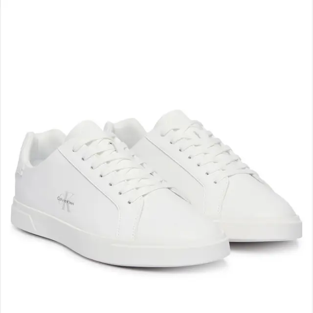 Γυναικεία Δερμάτινα Sneakers Calvin Klein HW0HW03295-0K4 Λευκά Άσπρο - 37 2