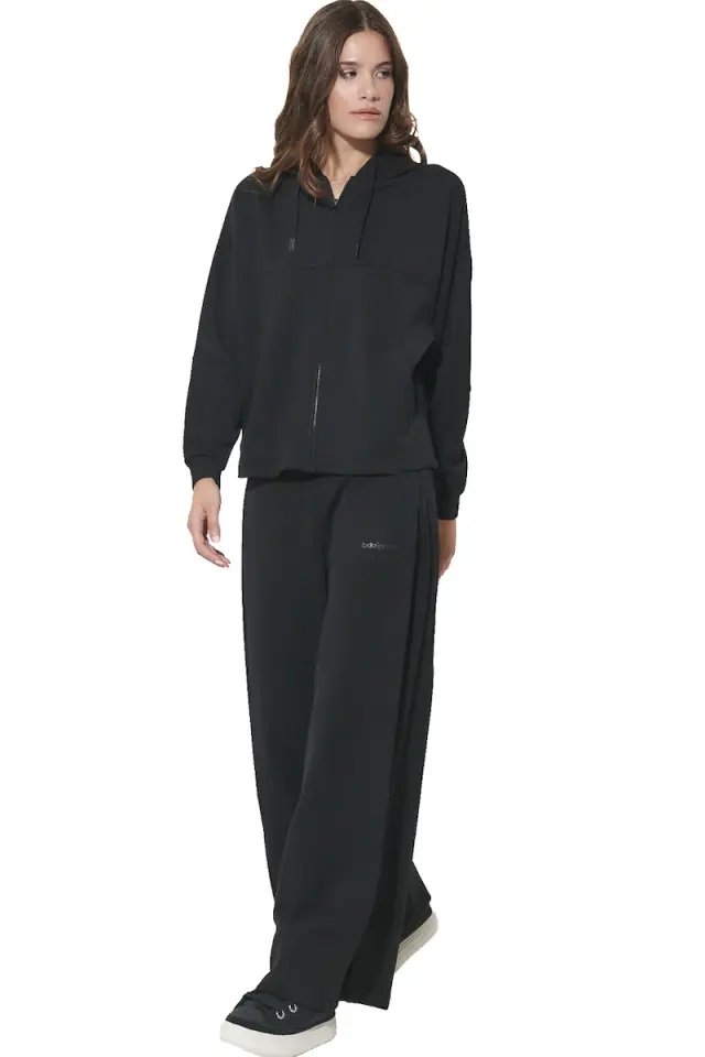 Body Action Modal Wide Leg Trousers Black 021634-01 - XL 3