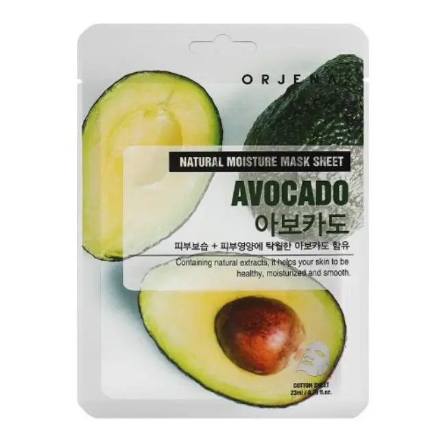 Orjena Natural Moisture Mask Sheet Avocado Υφασμάτινη Μάσκα Ενυδάτωσης 23ml