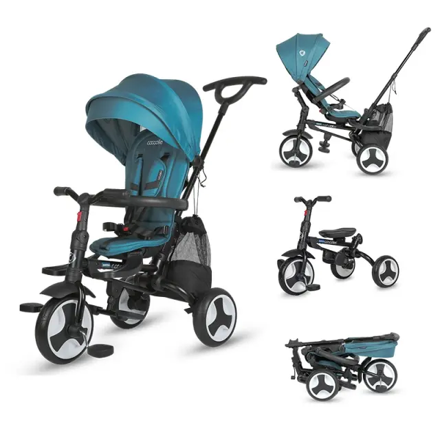Coccolle Spectra Plus Premium Line Αναδιπλούμενο Τρίκυκλο Ποδήλατο Atlantic Blue 10+ Μηνών