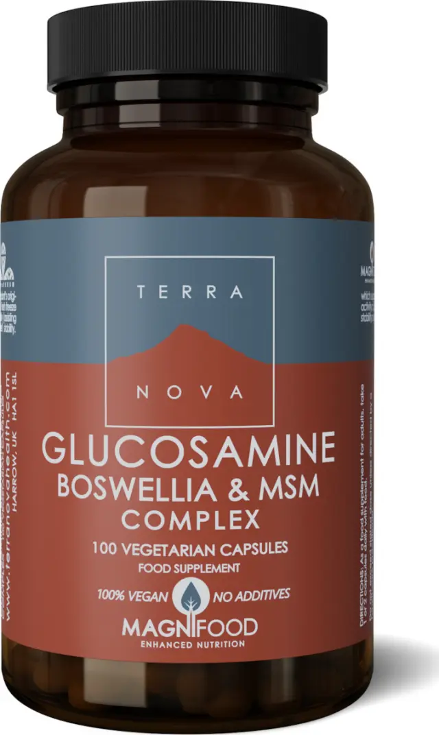 TerraNova Glucosamine Boswellia & MSM Complex Συμπλήρωμα για την Υγεία Αρθρώσεων & Οστών 100 φυτικές κάψουλες