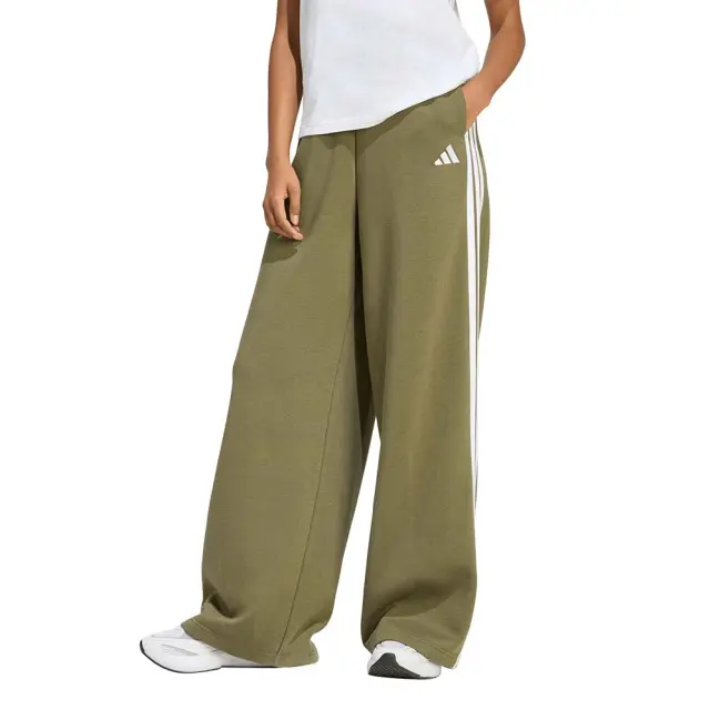 adidas Sportswear Women's 3Stripes Fleece Wide Leg Pants Πράσινο KS5524 (adidas Sportswear)