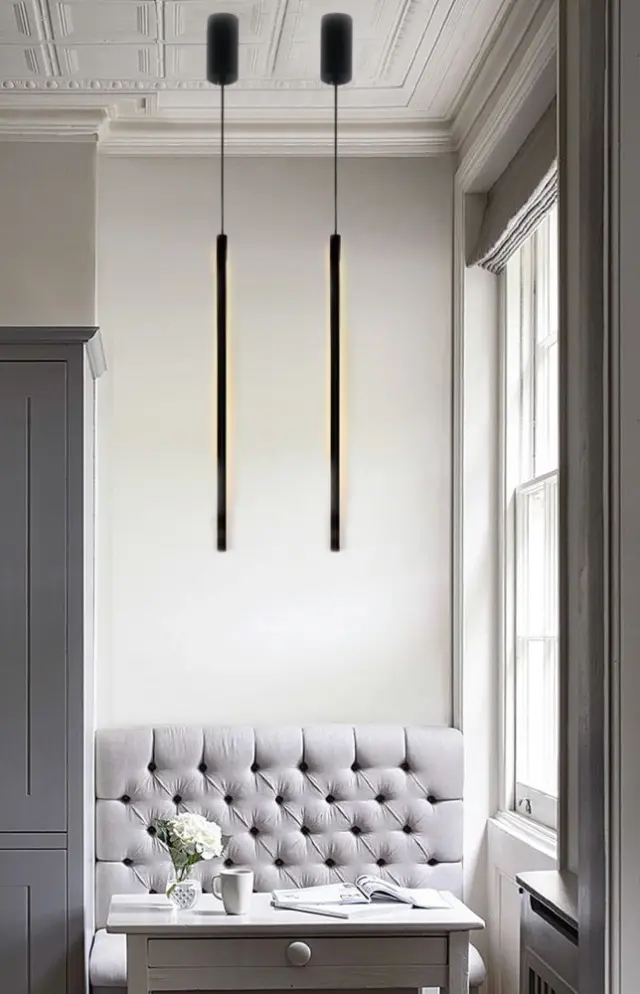 Inlight Κρεμαστό φωτιστικό LED 7W 3000K από λευκό μέταλλο και ακρυλικό D:60cm (6023-White) 2