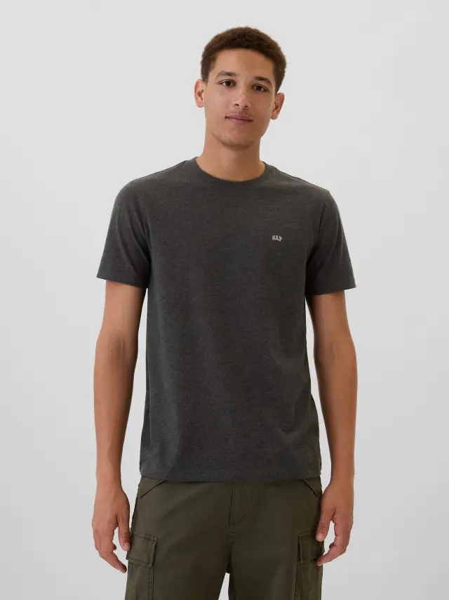Ανδρική Gap Μπλούζα Everyday Soft με Mini-Logo charcoal heather