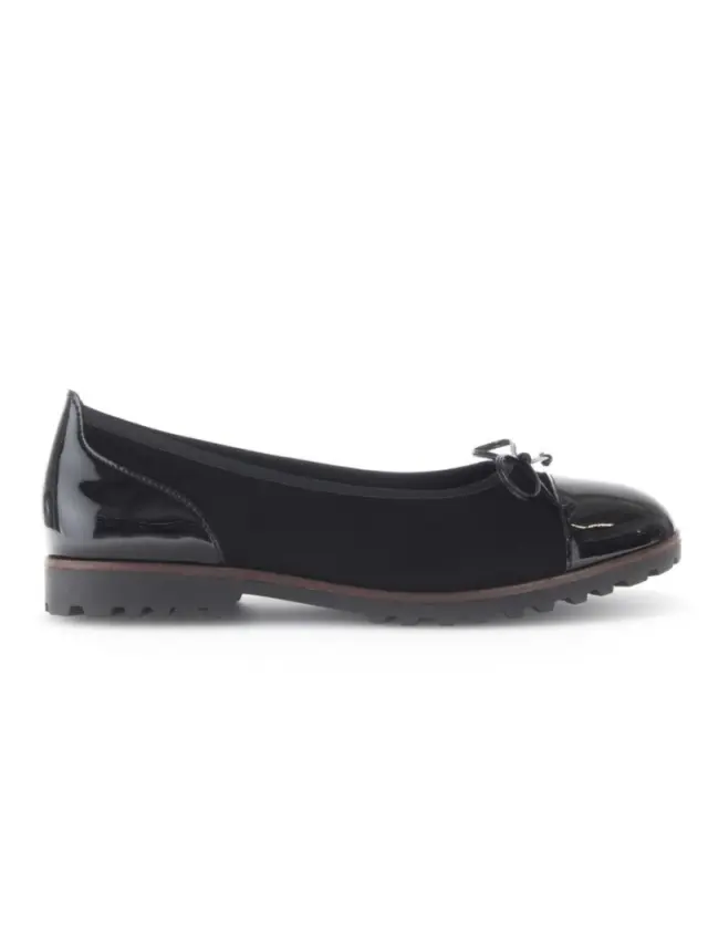 Gabor Μπαλαρίνες Γυναικείο δέρμα Nubuck Μαύρο GAB/74100 007-BLACK 3