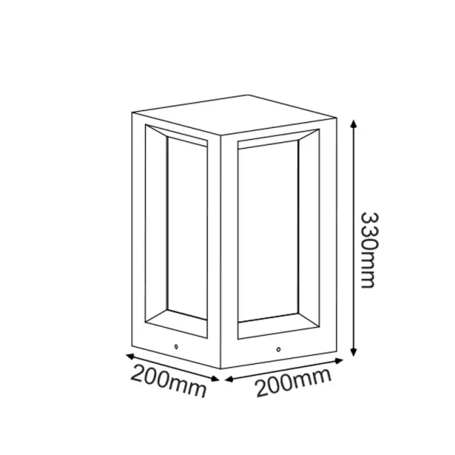 ^ΦΩΤΙΣΤΙΚΟ ΚΗΠΟΥ 330MM IP65 2xE27 Max.7W ΜΑΥΡΟ ΤΣΙΜΕΝΤΟ & PC ΚΑΛΥΜΜΑ / MK039B-330 2