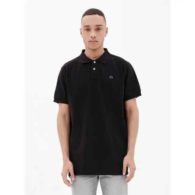 Emerson Men's Garment Dyed Polo (221.EM35.69GD-Black) - Μαύρο