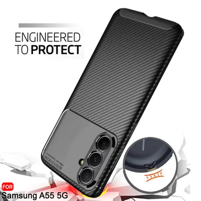 Techsuit® Carbon Fiber για Galaxy A55 5G - Black 2
