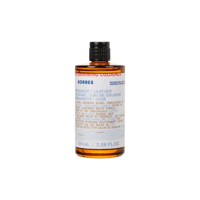 Korres Athenian Grooming Eau de Cologne Bergamot & Leather, Κολώνια για Άνδρες με Περγαμόντο και Δέρμα 100ml