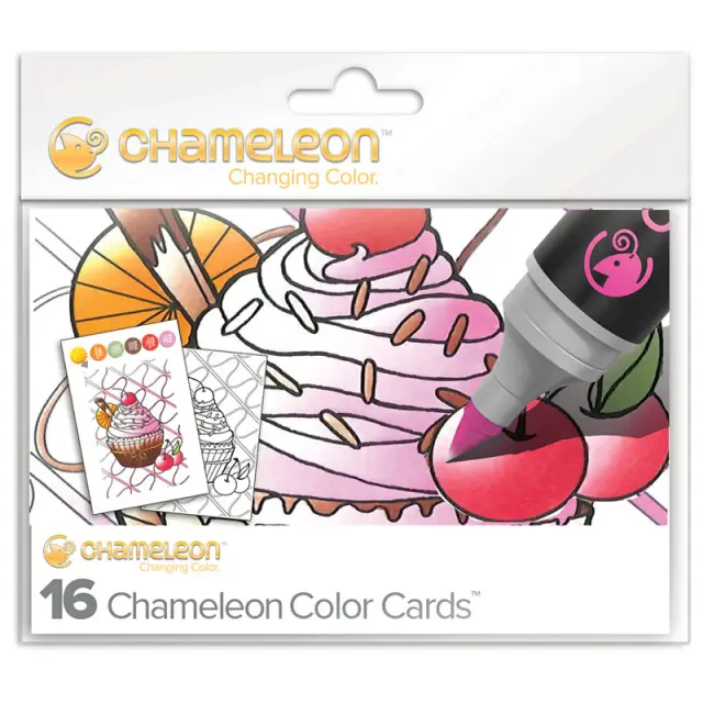Κάρτες Ζωγραφικής Chameleon - Sweet Treats - 10x15cm - 16 Κάρτες - 8 Σχέδια