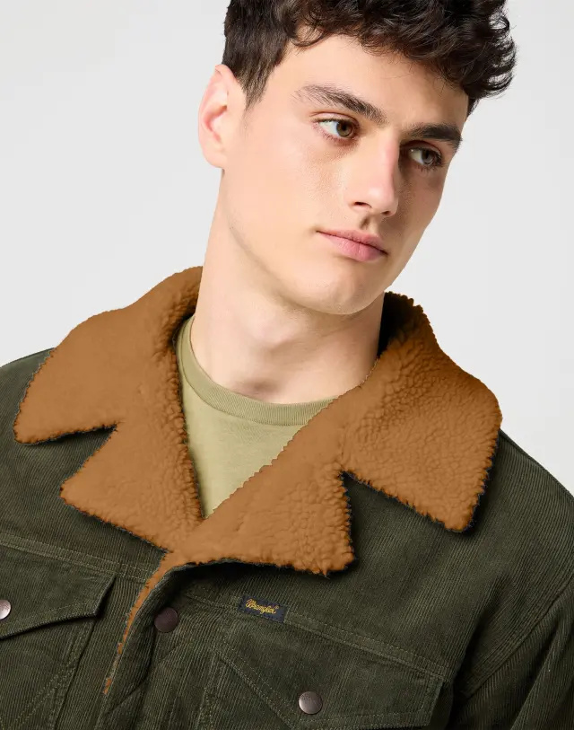 Wrangler Ανδρικό Μακρύ Κοτλέ Μπουφάν 112371443 – Forest Night - S 3