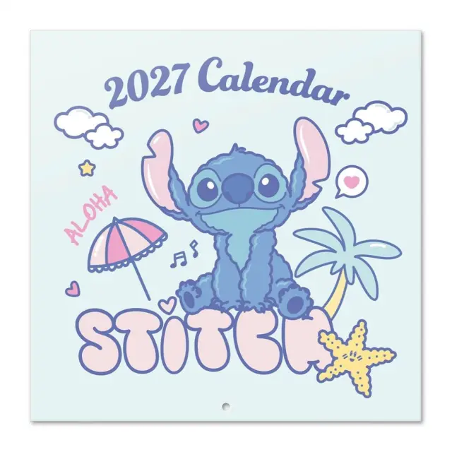 HMEΡΟΛΟΓΙΟ ΤΟΙΧΟΥ DISNEY STITCH 2027 30X30 CALENDAR CP27013