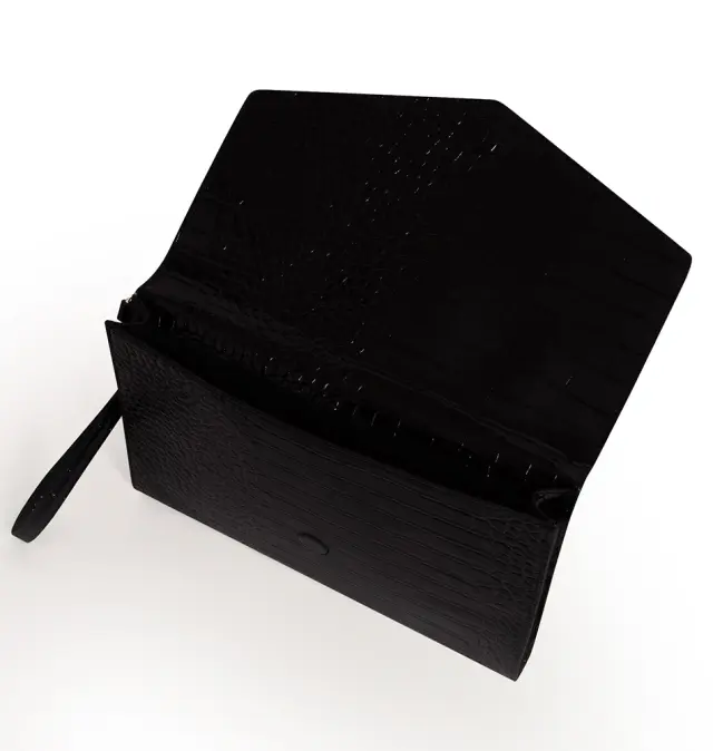 Φάκελος TED BAKER Wesslie Croc Envelope Pouch 282510 Μαύρο 3