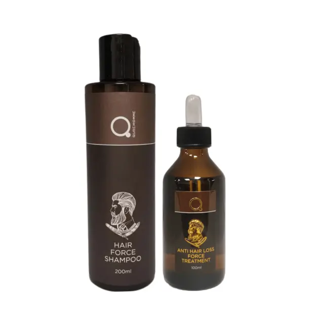 Anti Hair Loss Force Treatment Shampoo and Lotion (Σαμπουάν 200ml και Λοσιόν 100ml Ενδυνάμωσης Κατά Της Τριχόπτωσης) από την Qure