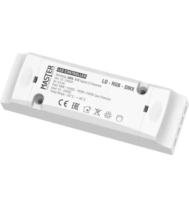 LD-RGB-DMX LED CONTROLLER 3 CHANNEL 3x8A/12-24VDC ( DMX - 512 ) MASTER ELECTRIC
