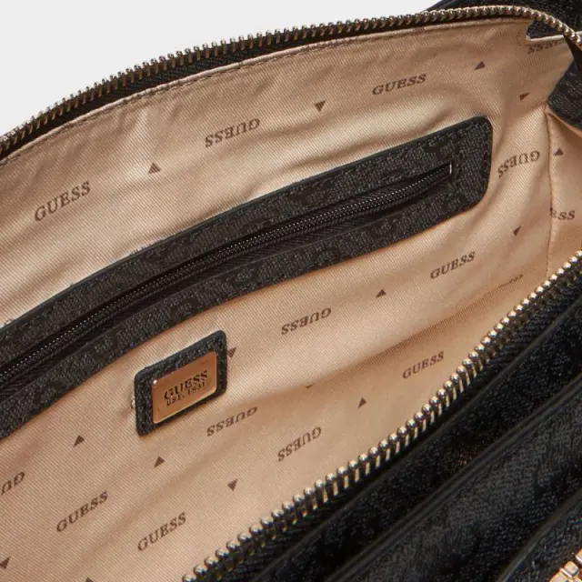 Guess - Γυναικεία Τσάντα Ώμου Katya HWSG9652060-COAL Μαύρο 3