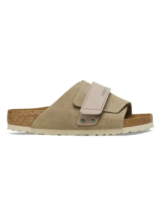 Birkenstock Πέδιλα Unisex δέρμα Nubuck/Suede Μπεζ BIR/KYOTO 1015572 TAUPE - 46 3