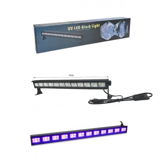 UV μπάρα φωτισμού LED QY-DJ-UV12 - UV LED Black light bar 80064