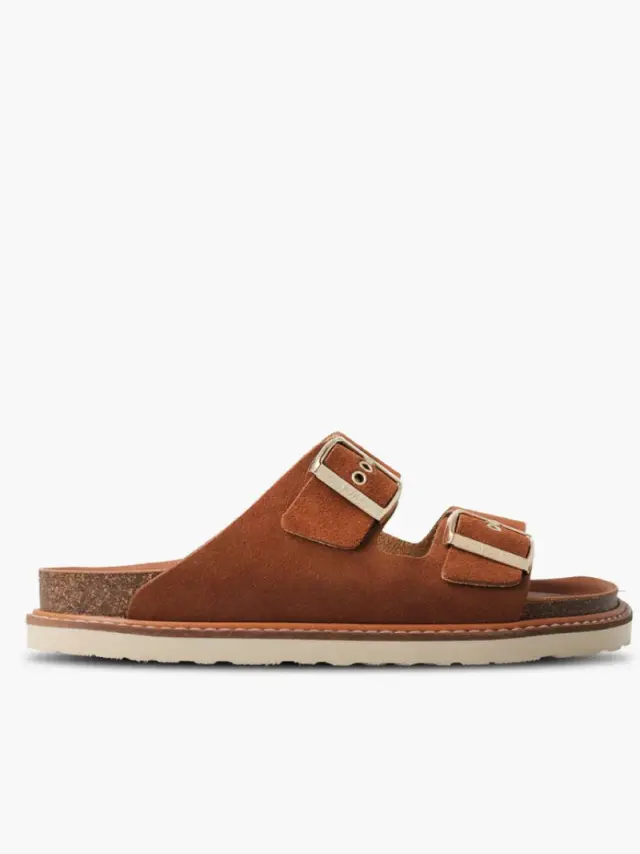 Genuins Πέδιλα Γυναικείο δέρμα suede Καφέ GEN/HAWAII VELOUR MANDORLA 3