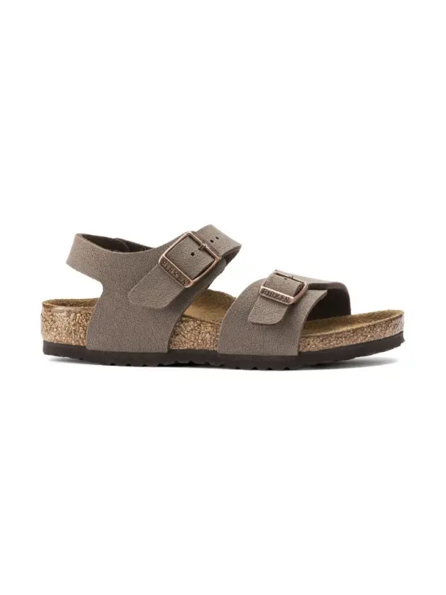 Birkenstock Πέδιλα Παιδικό Birko-Flor-Nubuck(ανθεκτικό υλικό της Birkenstock-επιτρέπει την επαφή με το νερό) Καφέ BIR/NEW YORK KIDS 087781 MOCCA 3