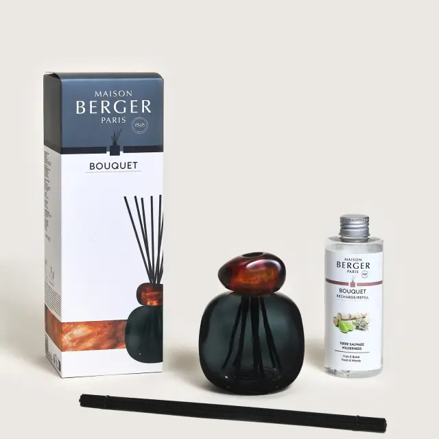 Maison Berger Paris Bouquet Diffuser Διαχύτης Αρώματος με stick s Σετ δώρου Mineral Black/Amber με άρωμα Wildness 2