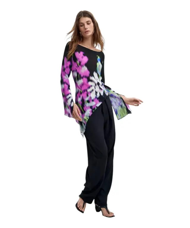 Desigual - Γυναικείο Μακρυμάνικο T-Shirt Lullaby 26WWBW07-2000 Πολύχρωμο/Φλοράλ 2