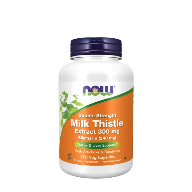 Now Foods Milk Thistle Extract, Double Strength 300 mg 200 Veg Capsules