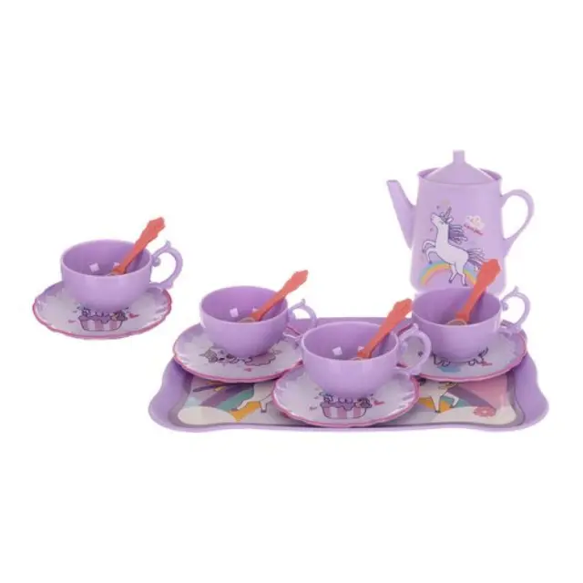 Kruzzel Παιδικό Σετ Τσαγιού Unicorn, Καφέ & Γλυκών 40 Τμχ Σε Βαλιτσάκι 3
