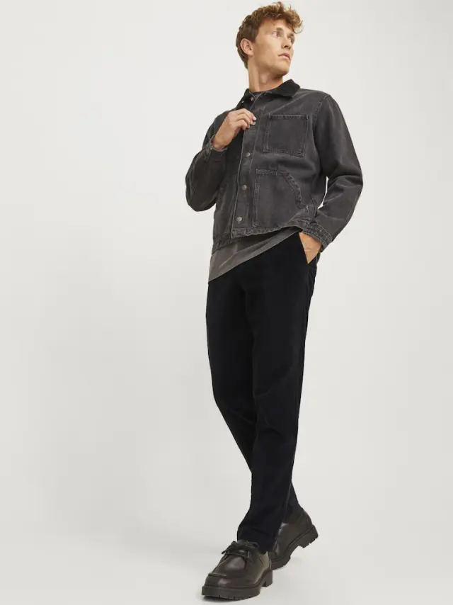 JPSTACE CORDUROY CHINO SN Black - 38 , 32