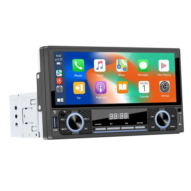 PerVoi Οθόνη αυτοκινήτου Ηχοσύστημα Bluetooth USB AUX MP5 FM 6.8″ 12V 60W CTC-6821 - Car 1 Din HD Touch Screen Rearview Function 014427