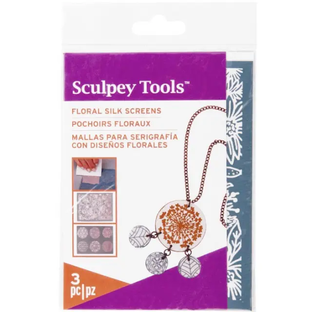 Sculpey Σετ Μεταξοτυπίας για Πολυμερικό Πηλό - Floral