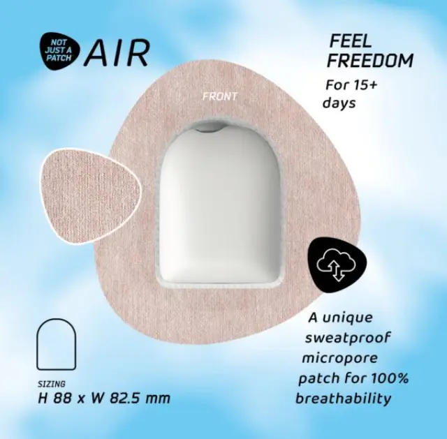 Not Just a Patch Air Cutout Αδιάβροχο Αυτοκόλλητο για Omnipod 20τμχ – Μπεζ 2