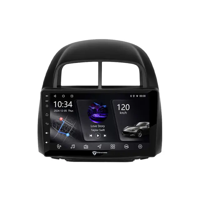 VenCore Οθόνη Multimedia Android 15 10.1" PX5S Octa-Core 2GB/32GB IPS με Πρόσοψη, CarPlay, Android Auto και Υποστήριξη Κάμερας 360° για Subaru Justy 2008-2010 – Μαύρη (3236-10006-0527B1) 2