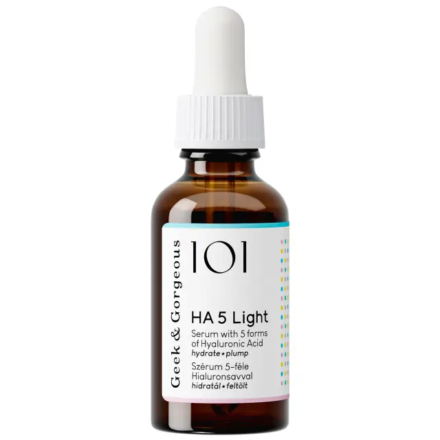 Geek & Gorgeous HA 5 Light Καταπραϋντικό & Ενυδατικό Serum Προσώπου με Υαλουρονικό Οξύ για Αποτοξίνωση 30ml