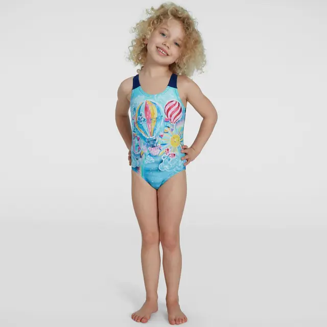 Speedo Girl's Digital Placement Swimsuit Γαλάζιο 807970H098 (Speedo) - 92 3