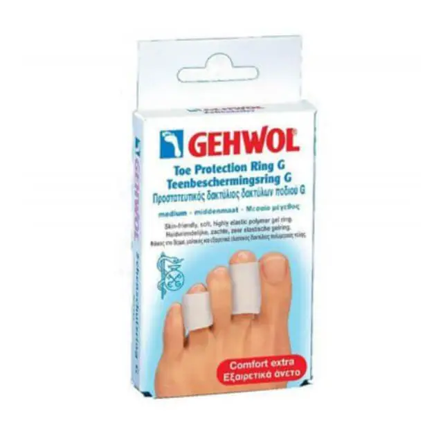 Gehwol Toe Protection Ring G Medium Προστατευτικός Δακτύλιος Δακτύλων Ποδιού Τύπου G Μεσαίο Μέγεθος, 2τμχ