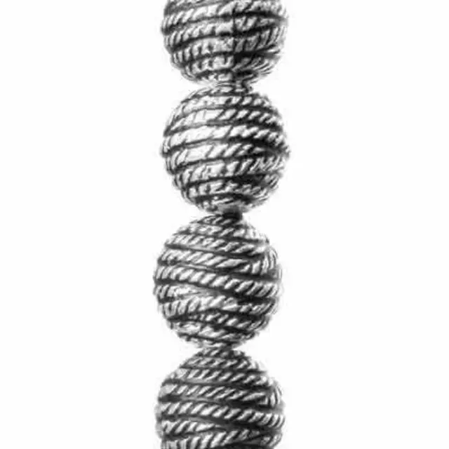 Επιμεταλλωμένη Χάντρα Rope Round 6mm ~30τεμ