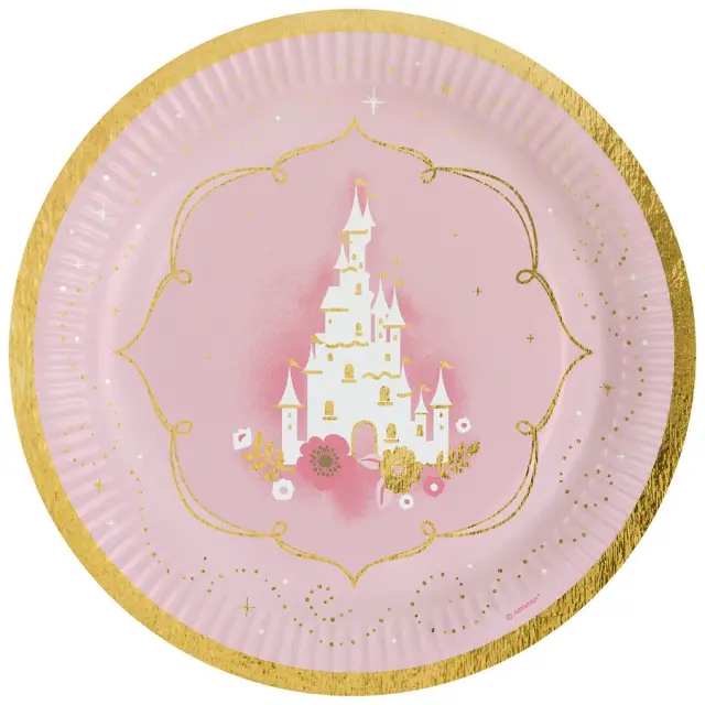Πιάτα χαρτ. φαγητού 23εκ Princess for a Day /8 τεμ