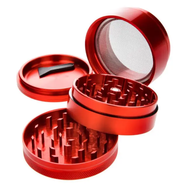 Hammercraft X RAW Grinder Τρίφτης Αλουμινίου Medium 56mm - 4 Parts Red 3