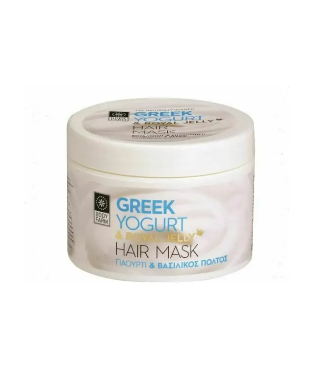 Bodyfarm Greek Yogurt & Royal Jelly Hair Mask για Επανόρθωση με Υαλουρονικό Οξύ 200ml