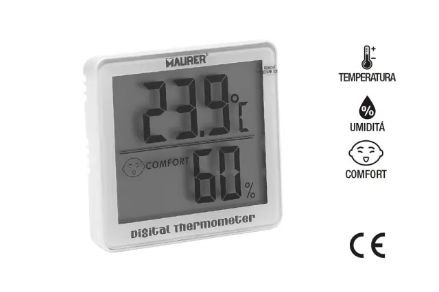 Ψηφιακό Θερμόμετρο 90Χ80mm 53613 Maurer