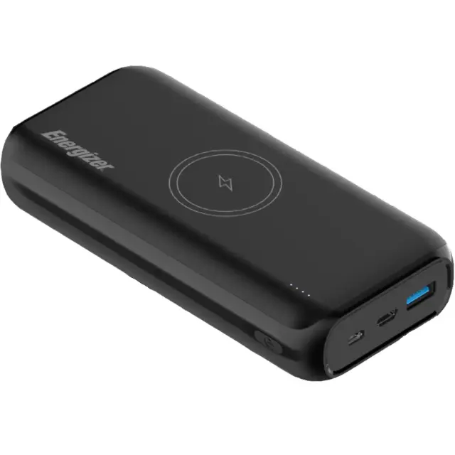 Power Bank Energizer QE20009PQ 20000mAh PD20W με 1xUSB-C 1xUSB-A Ασύρματη Φόρτιση 15W και LED Ένδειξη Μπαταρίας Μαύρο 2