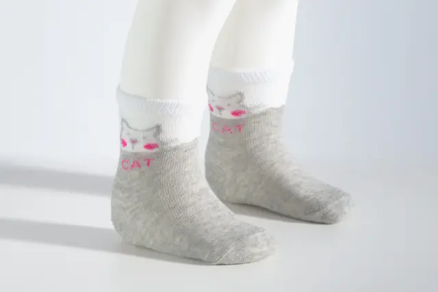 Socks Kid Cat Γκρι