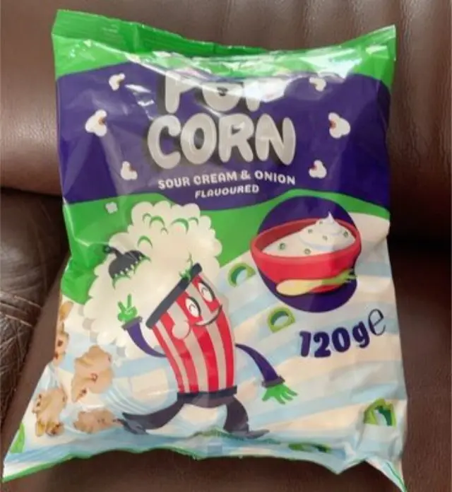Boomza Pop Corn Packet Sour Cream & Onion 120gr