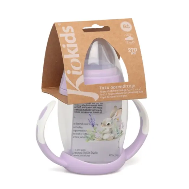 Εκπαιδευτικό Ποτηράκι Lavender Bunny 1ο Βήμα 270ml 6+Μ 3