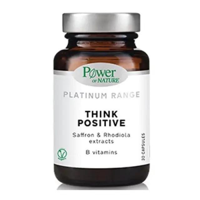 Power Of Nature Platinum Range Think Positive Συμπλήρωμα Διατροφής για τη Φυσιολογική Ψυχολογική Λειτουργία, 30caps